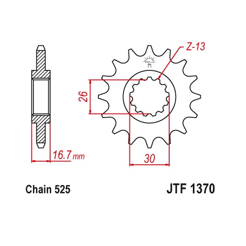 Звезда ведомая JT JTR1307.43 JTR1307.43 фото 2 Звезда ведомая JT JTR1307.43 JTR1307.43 фото 2