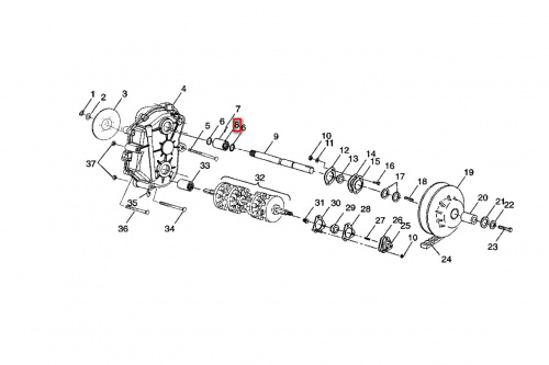Муфта КП (на вал от вариатора) Polaris WideTrak LX PO-05-219 фото 2 Муфта КП (на вал от вариатора) Polaris WideTrak LX PO-05-219 фото 2