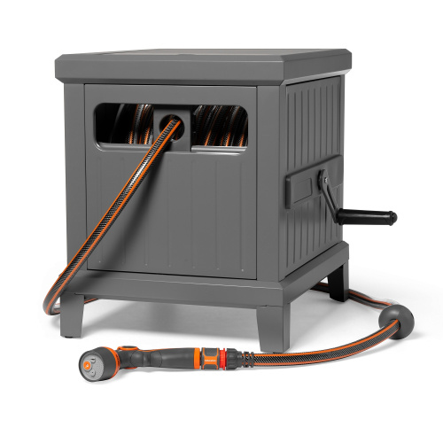 Катушка металлическая DAEWOO со шлангом 45 м и набором для полива DWR 6145 фото 3 Катушка металлическая DAEWOO со шлангом 45 м и набором для полива DWR 6145 фото 3