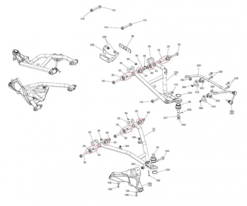 Комплект втулок заднего рычага 703500875 фото 2 Комплект втулок заднего рычага 703500875 фото 2