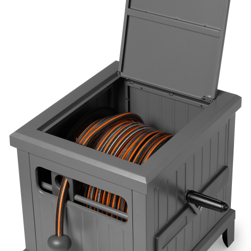 Катушка металлическая DAEWOO со шлангом 45 м и набором для полива DWR 6145 фото 4 Катушка металлическая DAEWOO со шлангом 45 м и набором для полива DWR 6145 фото 4