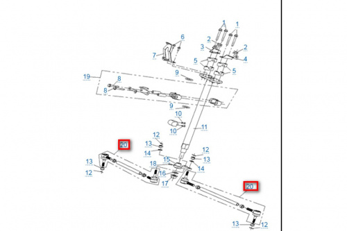 Тяга рулевая в сборе ТБ-9010-100530 фото 2 Тяга рулевая в сборе ТБ-9010-100530 фото 2