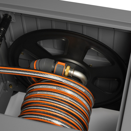 Катушка металлическая DAEWOO со шлангом 45 м и набором для полива DWR 6145 фото 6 Катушка металлическая DAEWOO со шлангом 45 м и набором для полива DWR 6145 фото 6