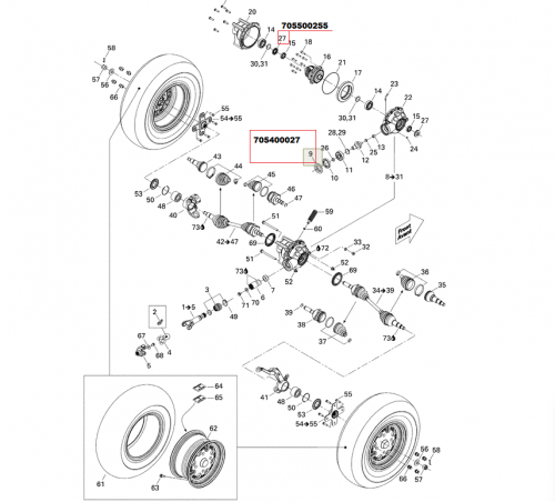 Комплект сальников переднего редуктора Can-Am AT-03588 фото 2 Комплект сальников переднего редуктора Can-Am AT-03588 фото 2