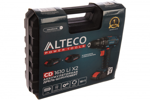 Аккумуляторная дрель шуруповёрт бесщеточная ALTECO CD 1610 Li X2 фото 7 Аккумуляторная дрель шуруповёрт бесщеточная ALTECO CD 1610 Li X2 фото 7