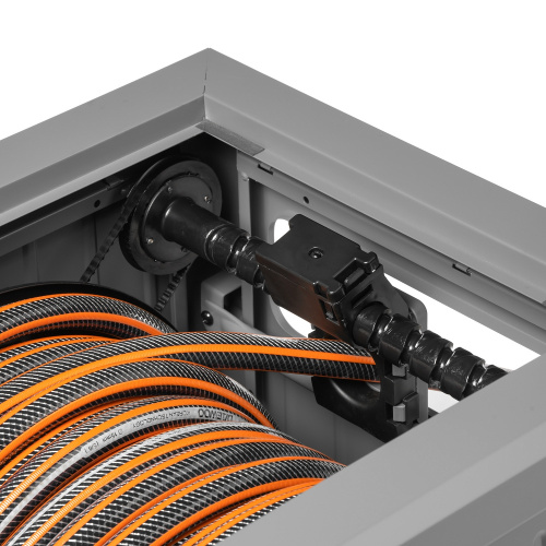 Катушка металлическая DAEWOO со шлангом 45 м и набором для полива DWR 6145 фото 5 Катушка металлическая DAEWOO со шлангом 45 м и набором для полива DWR 6145 фото 5