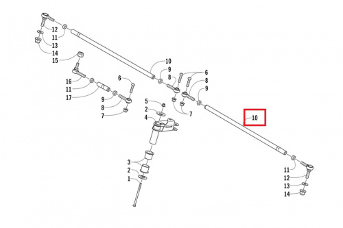 ������� ���� TUBE, TIE ROD-SPINDLE 1605-088 ���� 3