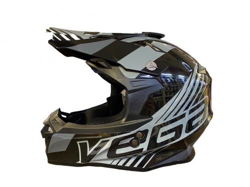 Шлем Vega V-FLO (216) (черный; серая графика) размер L Шлем Vega V-FLO (216) (черный; серая графика) размер L