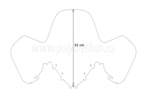 Стекло для снегохода Polaris WT IQ/FS IQ 52см фото 3 Стекло для снегохода Polaris WT IQ/FS IQ 52см фото 3