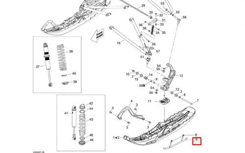 Конек лыжи снегохода BRP 100314T фото 2 Конек лыжи снегохода BRP 100314T фото 2